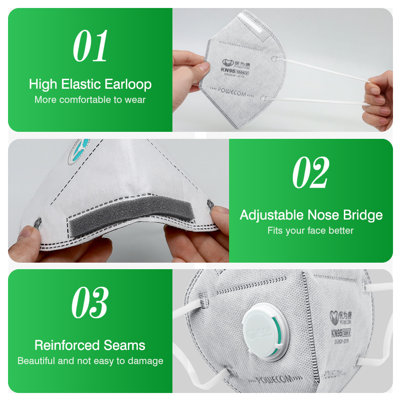 Masker POWECOM KN95 dengan Kar - Surgical Mask ulasan dan harga